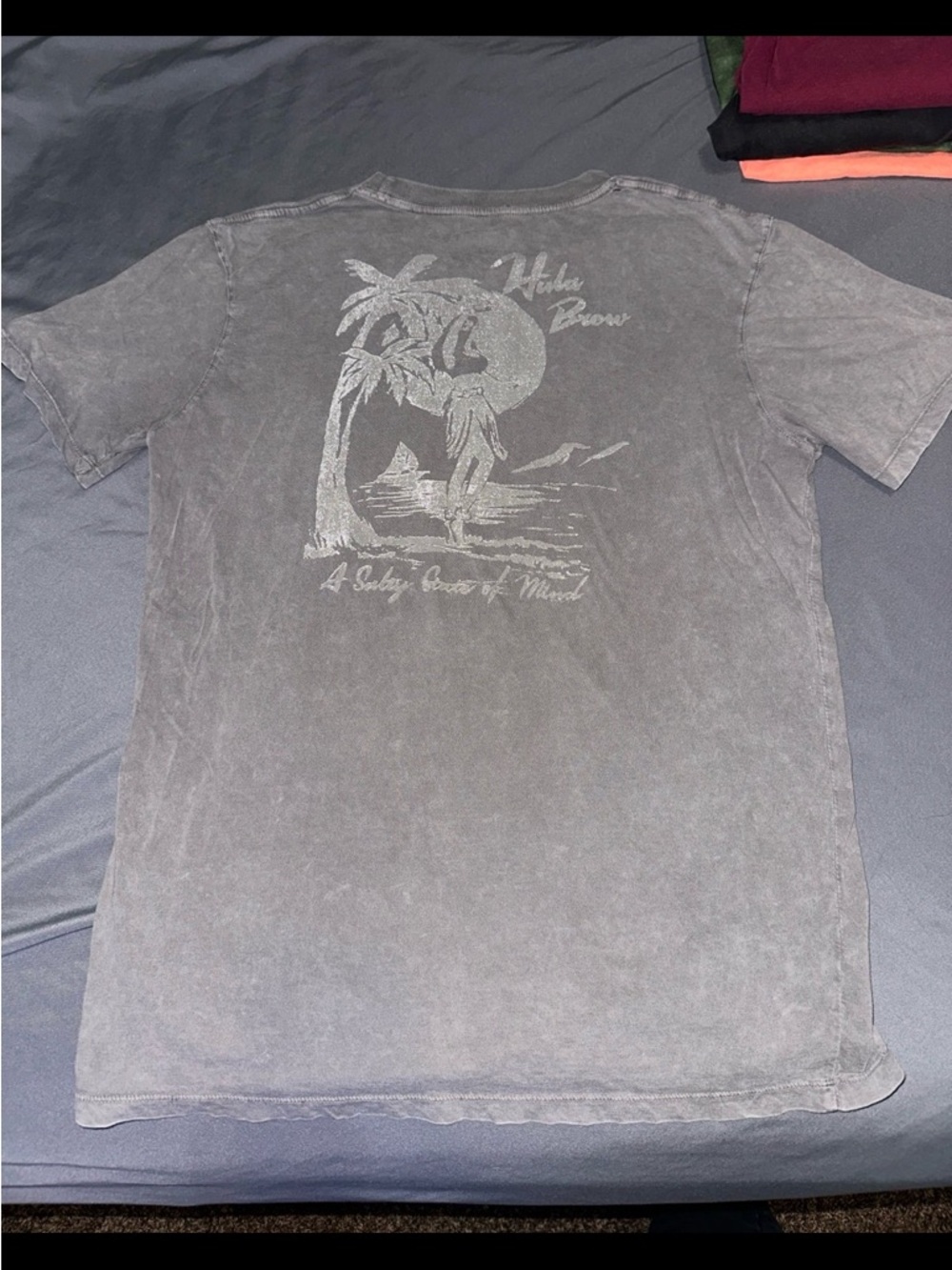 Mens Salt Life Gray Washed / Marble Tie Dye Tshirt Medium